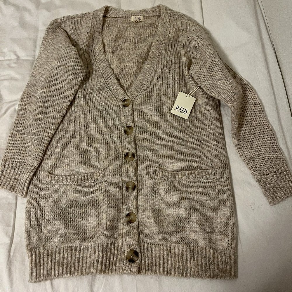 [NEW] ANA long oatmeal cardigan Small